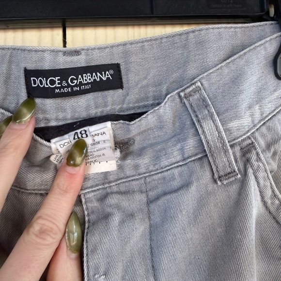 Dolce & Gabbana Men's Ecru Sand/Gray Slim Jeans - Picture 4 of 8